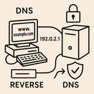 Ilustração de DNS Reverso