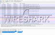 Captura de tela estilizada do Wireshark exibindo análise de protocolos em rede com interface gráfica moderna.