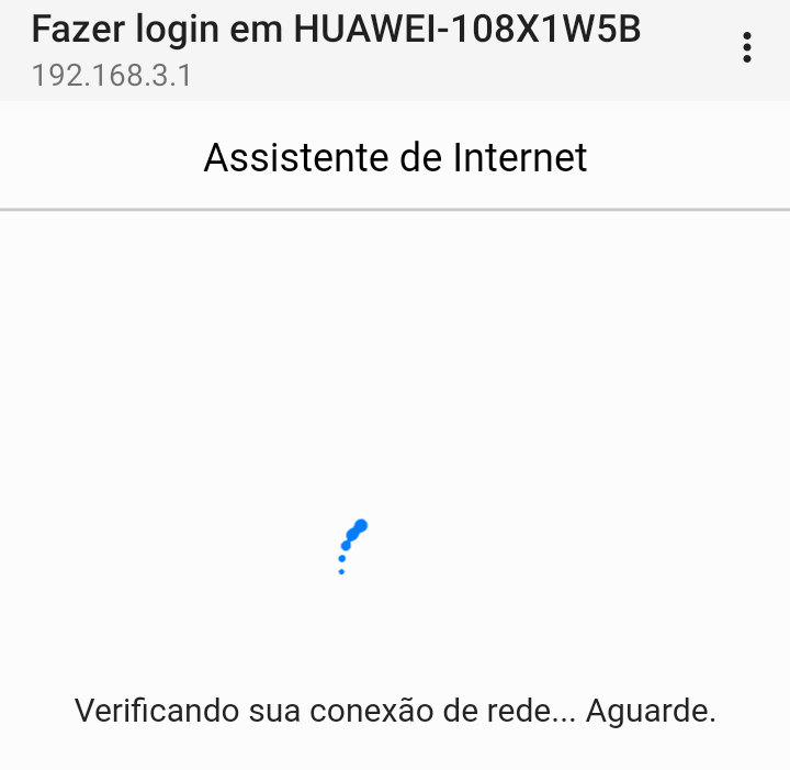 Configuração Huawei 108x