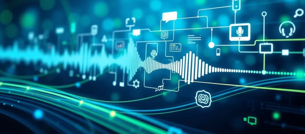 Representação visual dos principais codecs de áudio usados em comunicação SIP com gráficos e ícones tecnológicos.