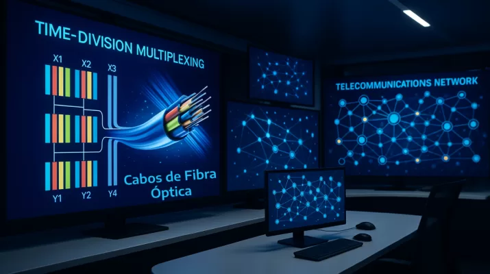 Rede de telecomunicação eficiente com múltiplos sinais digitais interligados