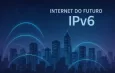 Conceito visual moderno do protocolo IPv6 como base da internet do futuro