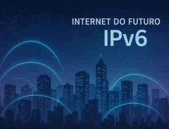 Conceito visual moderno do protocolo IPv6 como base da internet do futuro