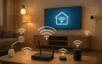 Rede Wi-Fi doméstica com vários dispositivos inteligentes conectados