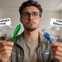 Comparação entre FTTR e cabeamento Ethernet em ambiente residencial moderno