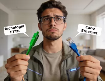 Comparação entre FTTR e cabeamento Ethernet em ambiente residencial moderno