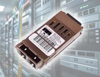 Comparação entre módulo GBIC antigo e transceptores modernos em ambiente de rede